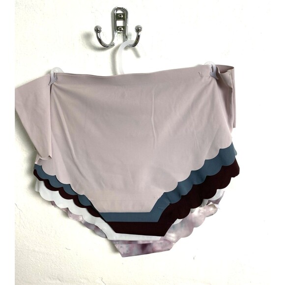 Danskin No Show Panties Size L Stretch 5 Pack Underwear Seamless Multicolor - Picture 2 of 11
